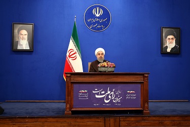 پیام زنده تلویزیونی روحانی خطاب به ملت ایران