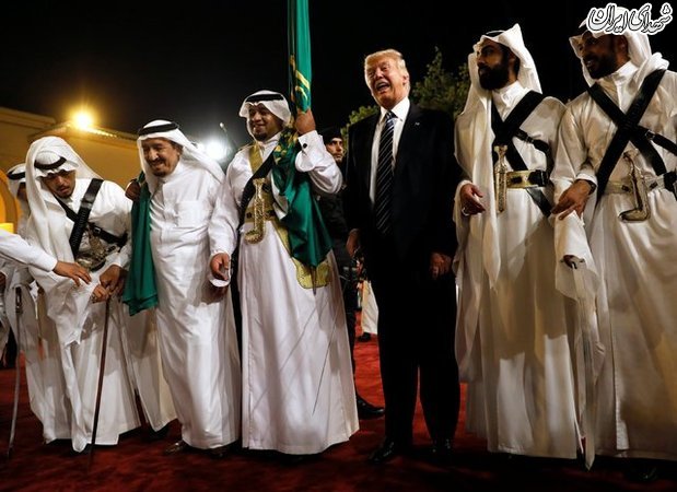 رقص ترامپ و ملک سلمان با ترانه انگلیسی+عکس