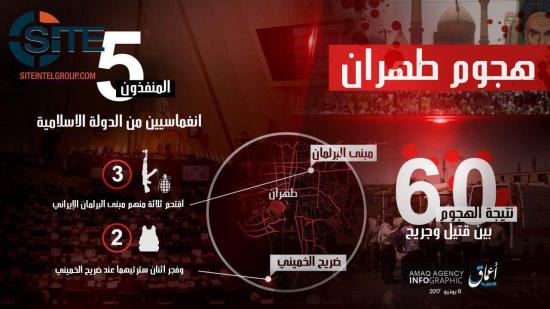 اینفوگرافی داعش از حمله تروریستی دیروز تهران