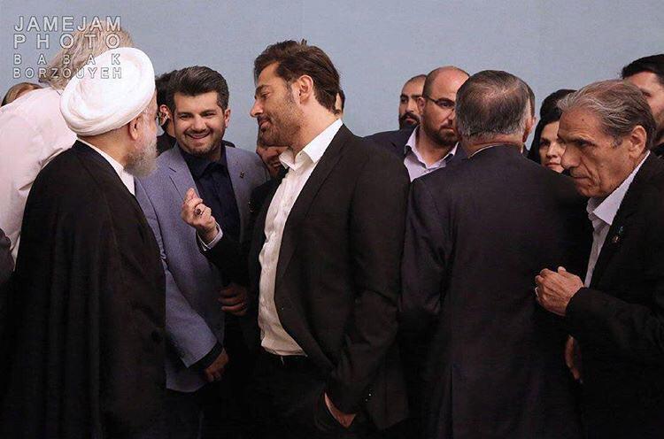 سوژه شدن محمدرضا گلزار و روحانی +عکس