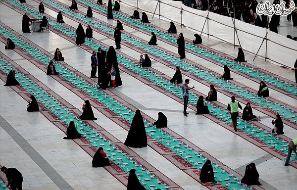 عکس/ بزرگترین  سفره افطاری در جمکران