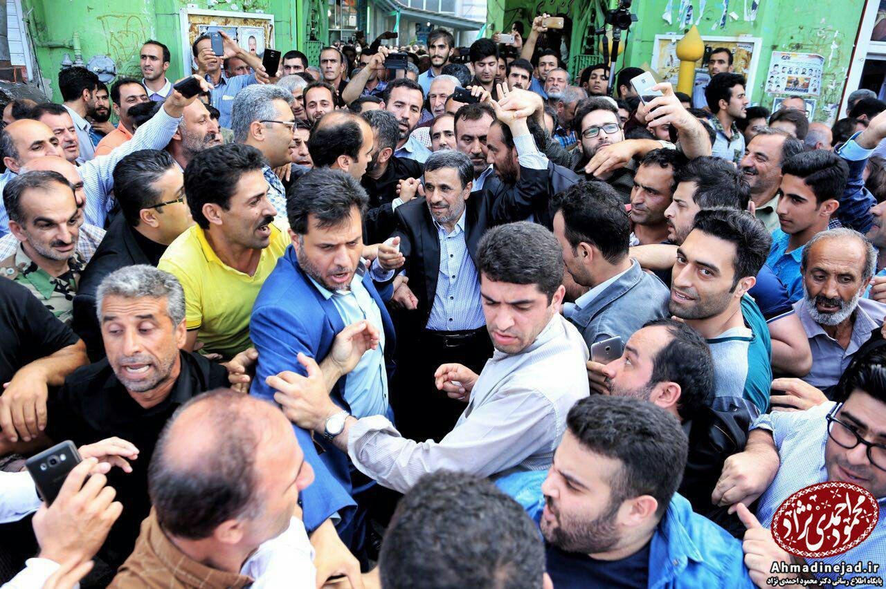 حضور احمدی نژاد در شهرستان گیلان +عکس