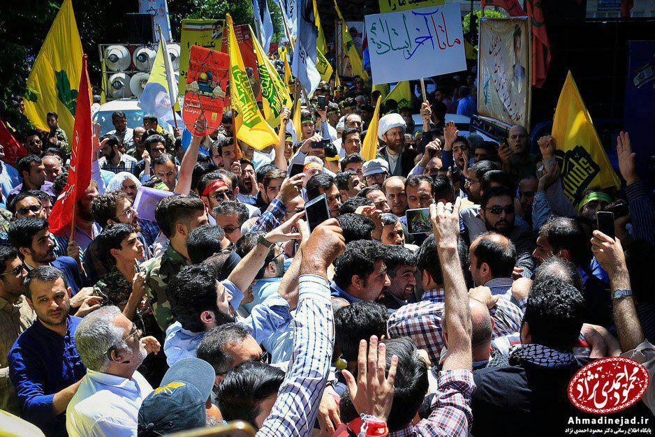 حضور احمدی نژاد در راهپیمایی روز قدس+عکس