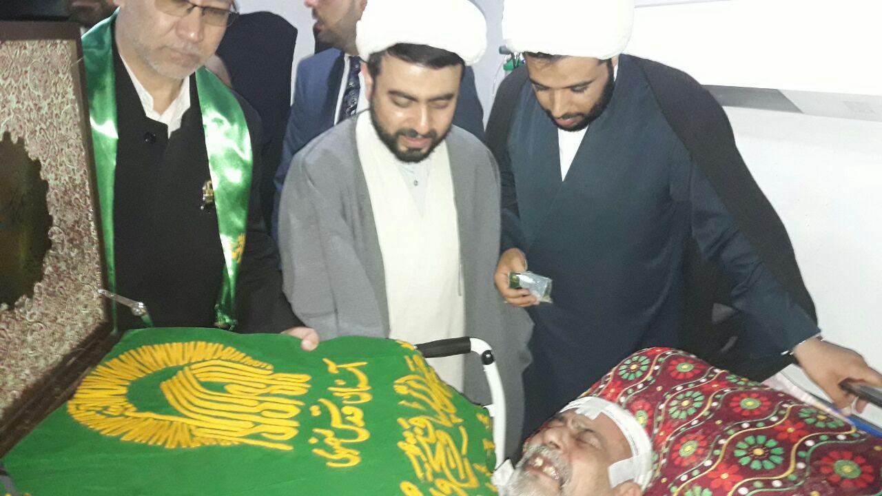 عیادت خدام امام رضا(ع) از جانبازان حشد الشعبی