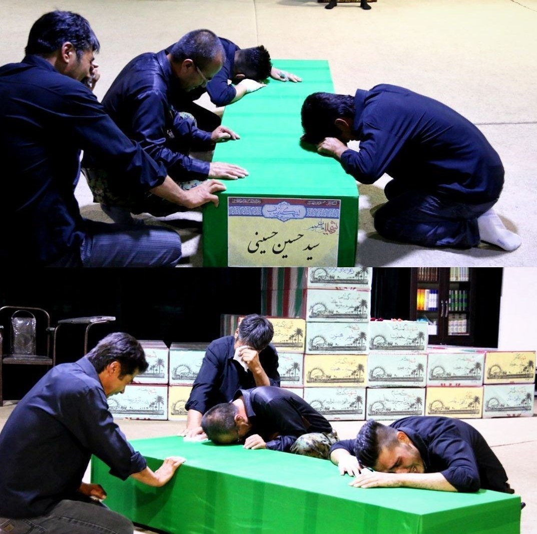 وداع با پیکر شهید فاطمیون در جوار ۲۵ شهید گمنام وداع با پیکر شهید فاطمیون در جوار ۲۵ شهید گمنام