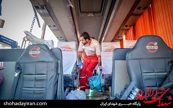 عکس/ واژگونی اتوبوس دختران دانش‌آموز