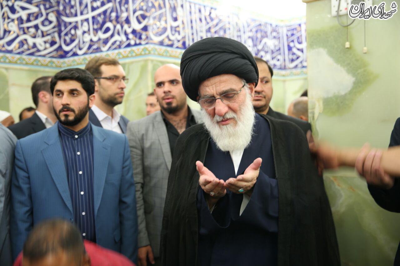 آیت الله هاشمی شاهرودی در حرم حضرت ابوالفضل+تصاویر