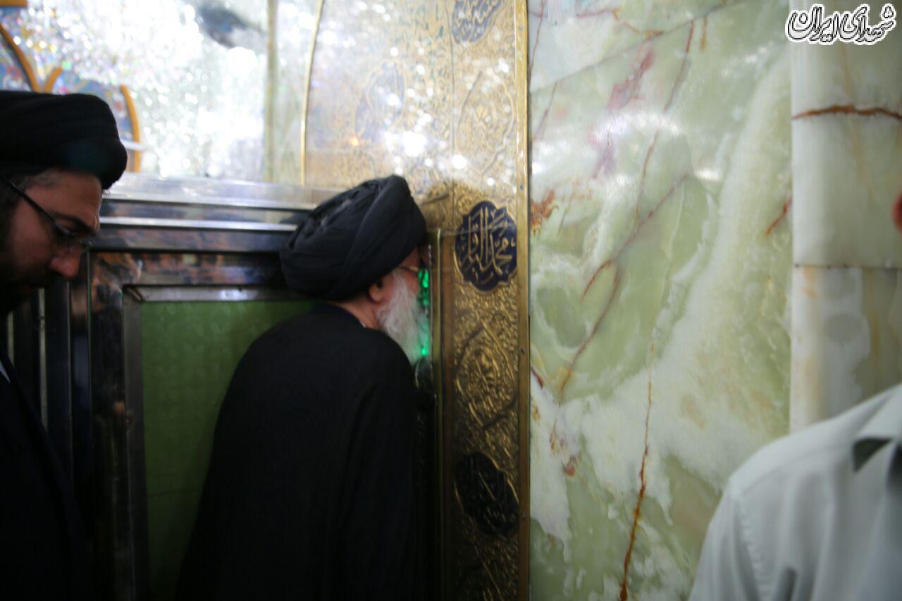 آیت الله هاشمی شاهرودی در حرم حضرت ابوالفضل+تصاویر