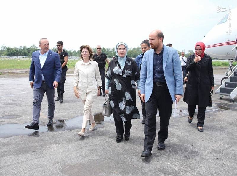 همسر اردوغان درمیان مسلمانان مظلوم میانمار+عکس