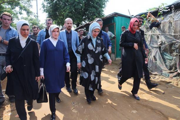 همسر اردوغان درمیان مسلمانان مظلوم میانمار+عکس