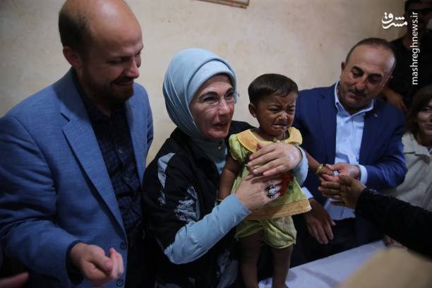 همسر اردوغان درمیان مسلمانان مظلوم میانمار+عکس