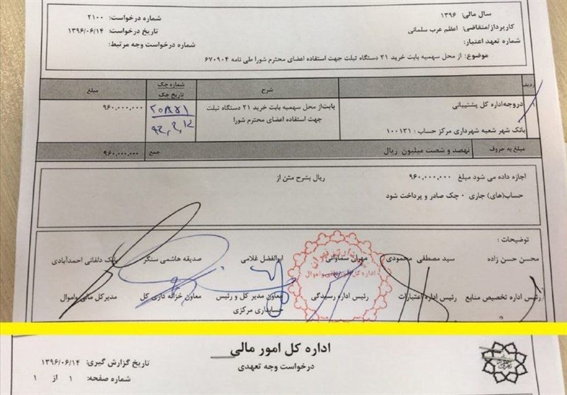 دردسر خرید 1 میلیاردی اصلاح طلبان شورای شهر + سند