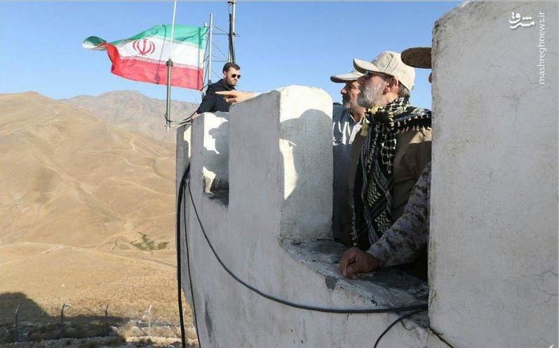 لاریجانی بر برجک دیده‌بانی در نقطه صفر مرزی +عکس
