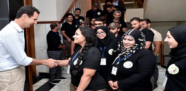 دیدار برخی جوانان کشورهای عربی با بشار اسد+عکس دیدار برخی جوانان کشورهای عربی با بشار اسد+عکس