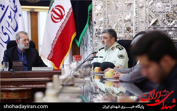 عکس/ دیدار فرمانده نیروی‌انتظامی با لاریجانی
