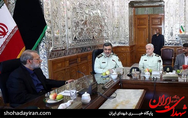 عکس/ دیدار فرمانده نیروی‌انتظامی با لاریجانی