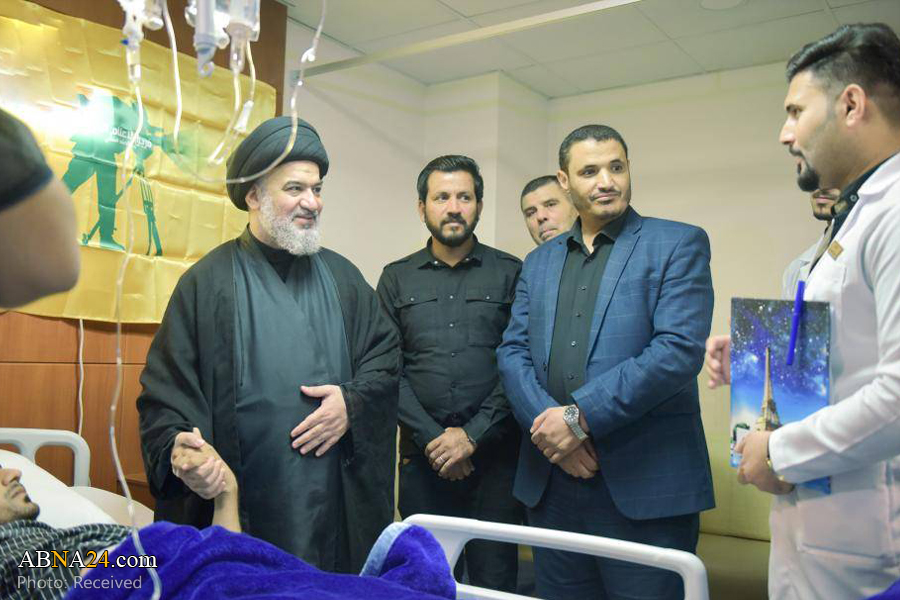 عیادت نماینده آیت الله سیستانی از مجروحان الحشد الشعبی عیادت نماینده آیت الله سیستانی از مجروحان الحشد الشعبی