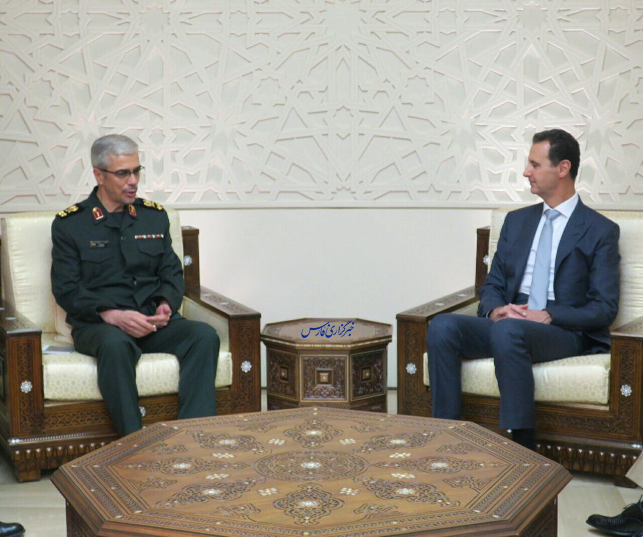 دیدار رئیس ستاد کل نیروهای مسلح با بشار اسد + عکس دیدار رئیس ستاد کل نیروهای مسلح با بشار اسد + عکس