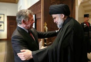 دیدار مقتدی صدر با عبدالله دوم پادشاه اردن + عکس