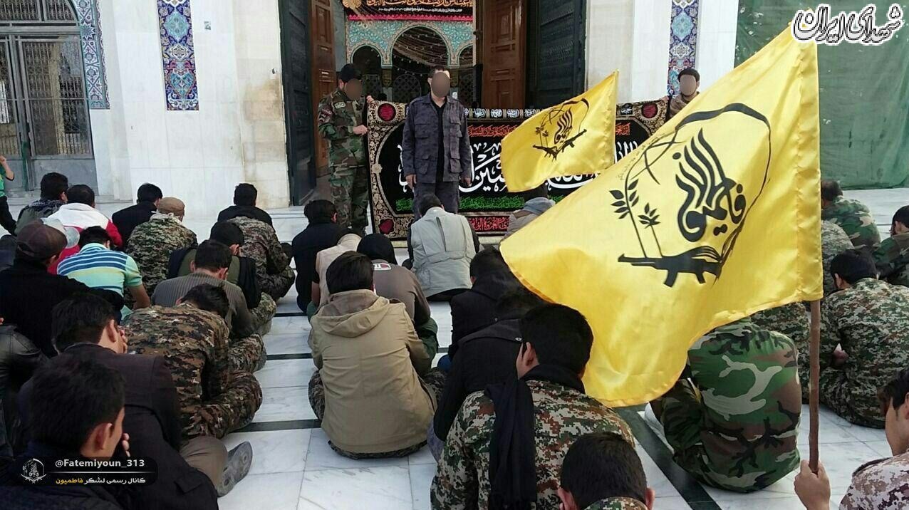 عزاداری رزمندگان فاطمیون در حرم حضرت زینب(س)/ عکس