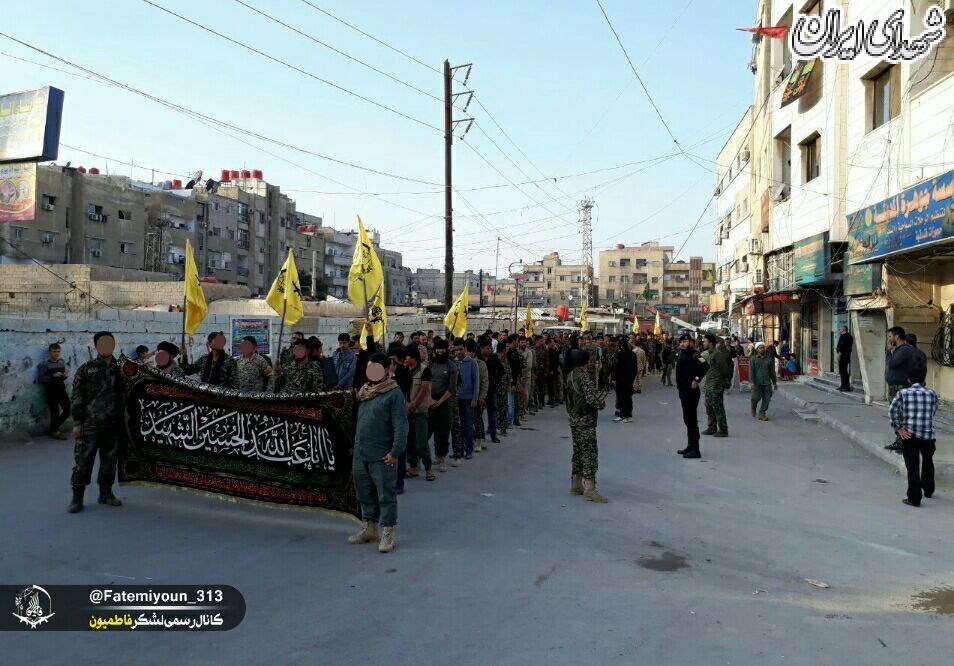 عزاداری رزمندگان فاطمیون در حرم حضرت زینب(س)/ عکس