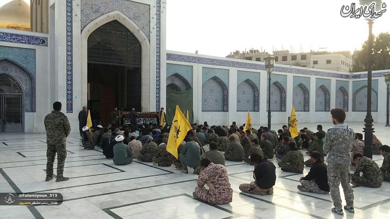عزاداری رزمندگان فاطمیون در حرم حضرت زینب(س)/ عکس