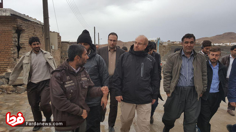 بازدید قالیباف از مناطق زلزله زده کرمانشاه + عکس