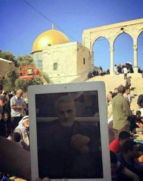 تصویر حاج قاسم سلیمانی در قدس شریف + عکس تصویر حاج قاسم سلیمانی در قدس شریف + عکس