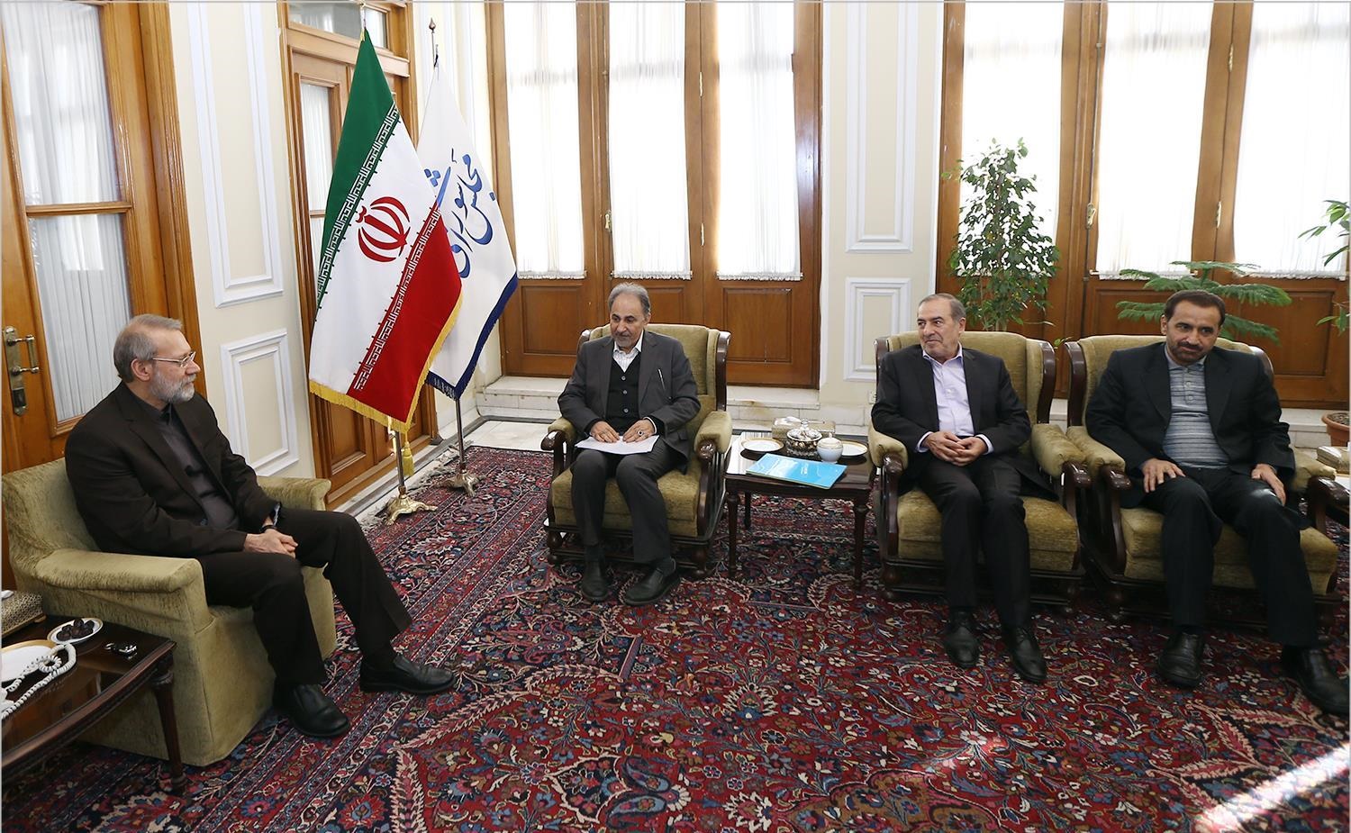 دیدار محسن هاشمی و شهردار تهران با لاریجانی + عکس
