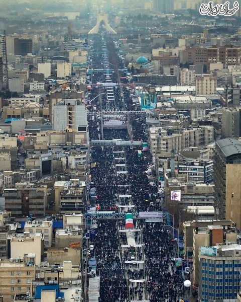 تصویر هوایی پایگاه اطلاع رسانی رهبری از راهپیمایی