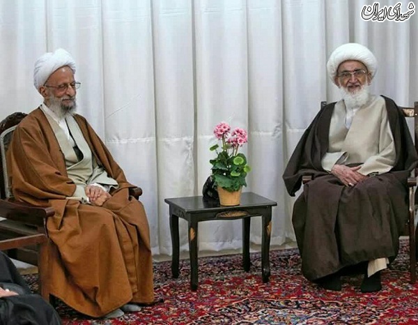عکس/ آیت الله نوری به بیت آیت الله مصباح رفت