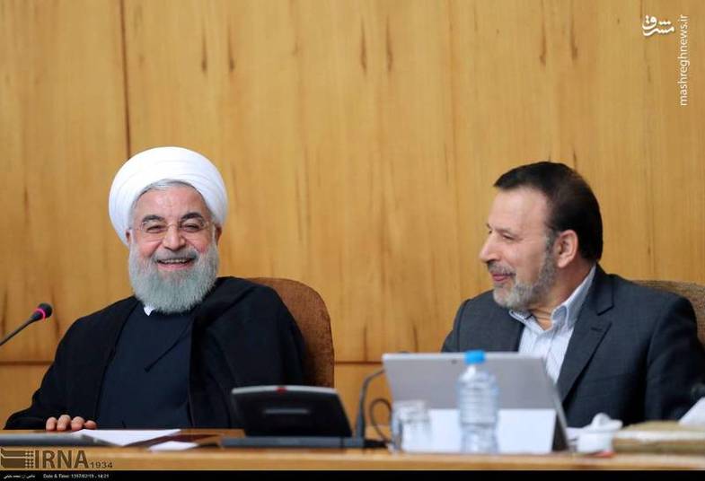 خنده های رئیس جمهور در جلسه امروز هیئت دولت
