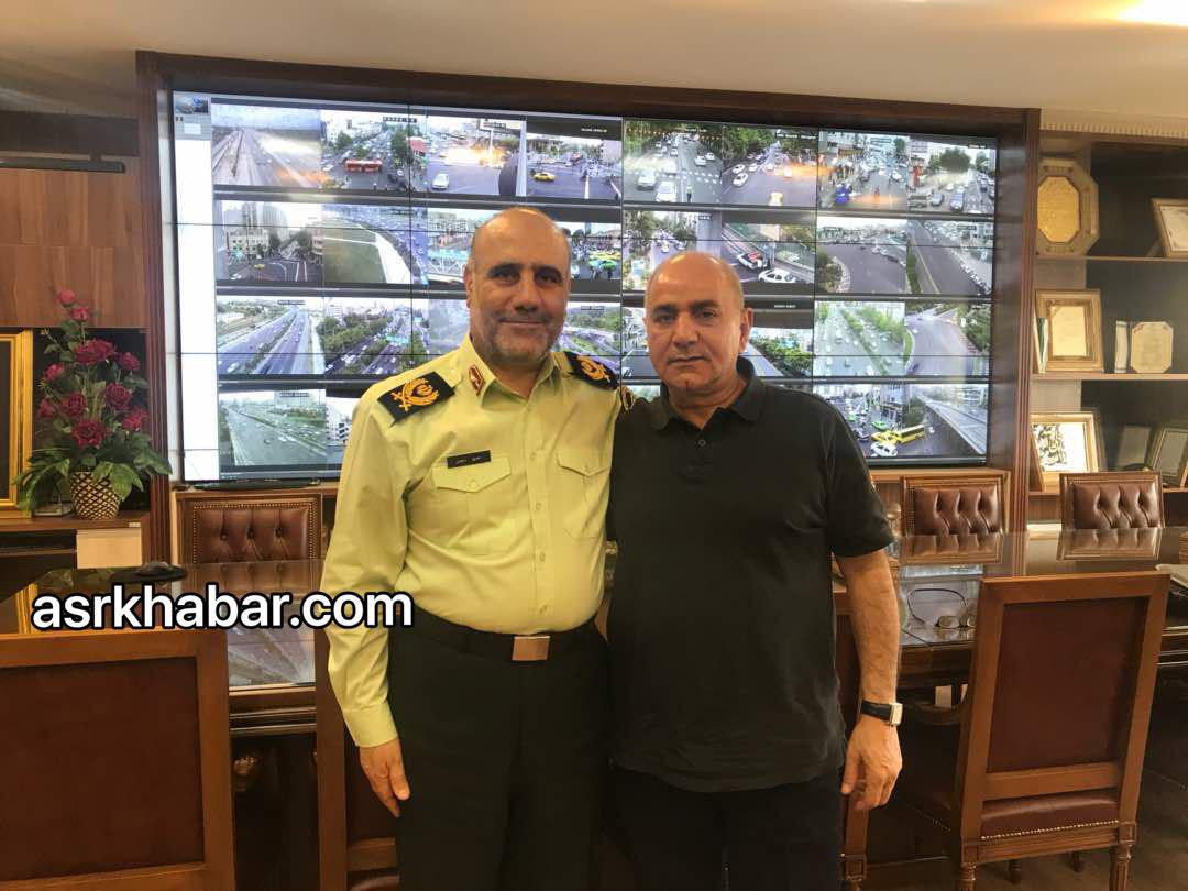 دیدار پرویز پرستویی با فرمانده پلیس تهران + عکس