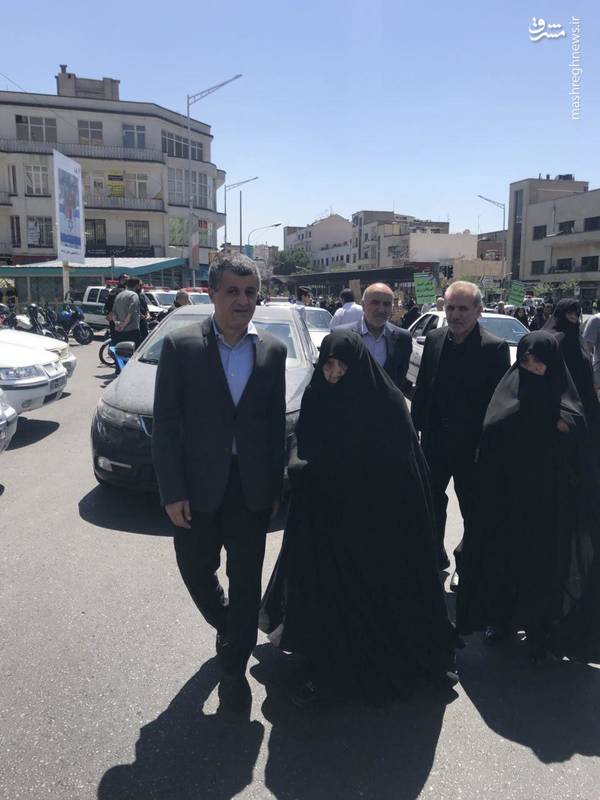 همسر مرحوم هاشمی در راهپیمایی روز قدس + عکس