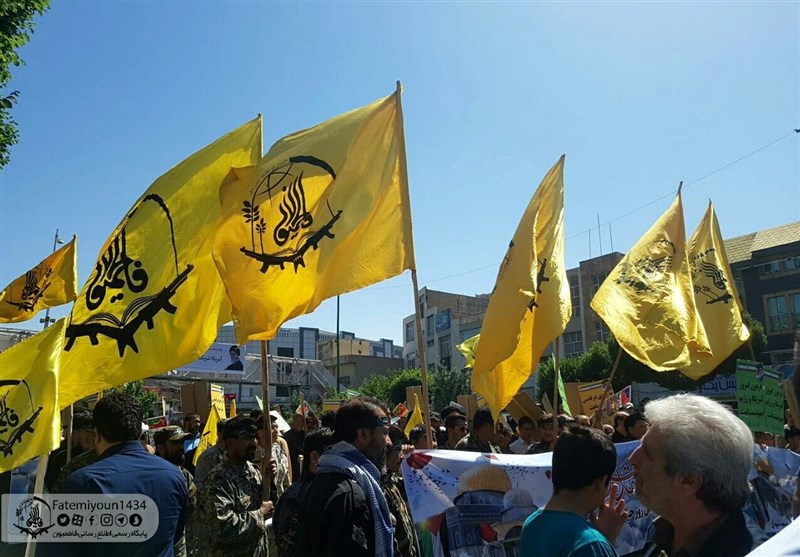 حضور لشکر فاطمیون در راهپیمایی روز قدس + عکس حضور لشکر فاطمیون در راهپیمایی روز قدس + عکس
