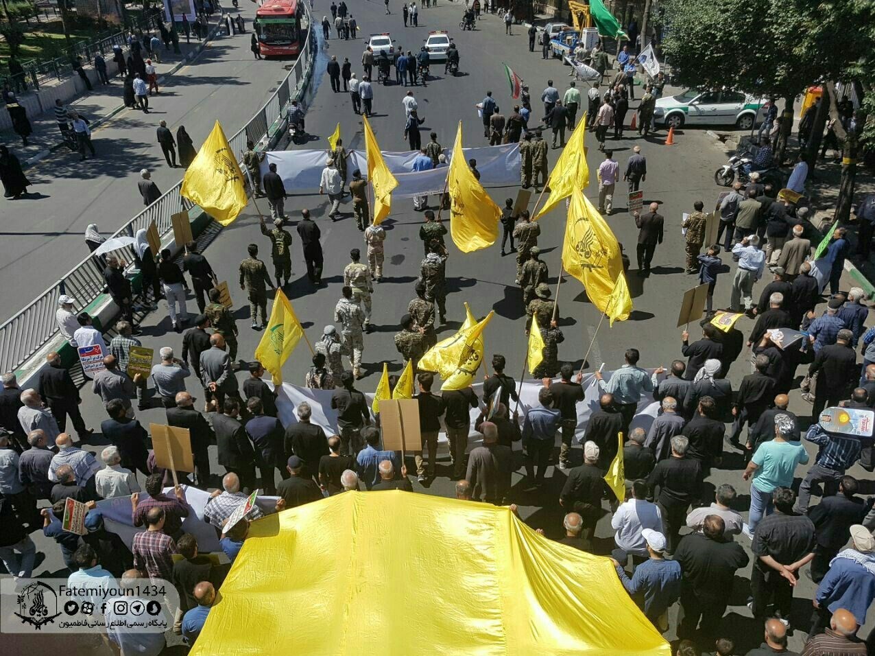 حضور لشکر فاطمیون در راهپیمایی روز قدس + عکس حضور لشکر فاطمیون در راهپیمایی روز قدس + عکس
