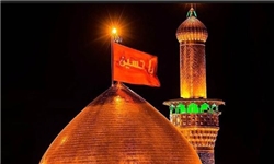 نصب گنبد جدید حرم امام حسین(ع) بر روی گنبد فعلی نصب گنبد جدید حرم امام حسین(ع) بر روی گنبد فعلی