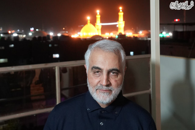بازدید حاج قاسم از پروژه ترفیع گنبد حرم امام حسین(ع)