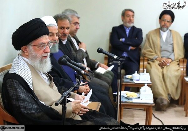 دیدار رئیس جمهور و اعضای هیئت دولت با رهبر انقلاب