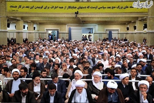 دیدار دست اندرکاران و کارگزاران حج با رهبر انقلاب دیدار دست اندرکاران و کارگزاران حج با رهبر انقلاب