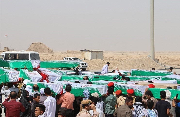 ورود پیکر ۷۵ شهید دفاع مقدس از مرز شلمچه ورود پیکر ۷۵ شهید دفاع مقدس از مرز شلمچه