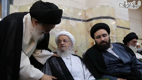 یادگار امام در مراسم سالگرد آیت الله بروجردی + عکس