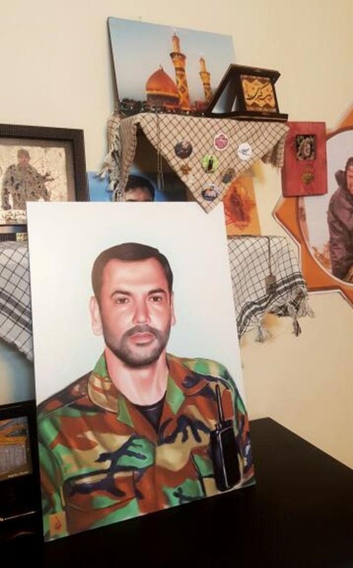 نقاشی شهیدی که بادیگارد سردار سلیمانی بود + عکس نقاشی شهیدی که بادیگارد سردار سلیمانی بود + عکس