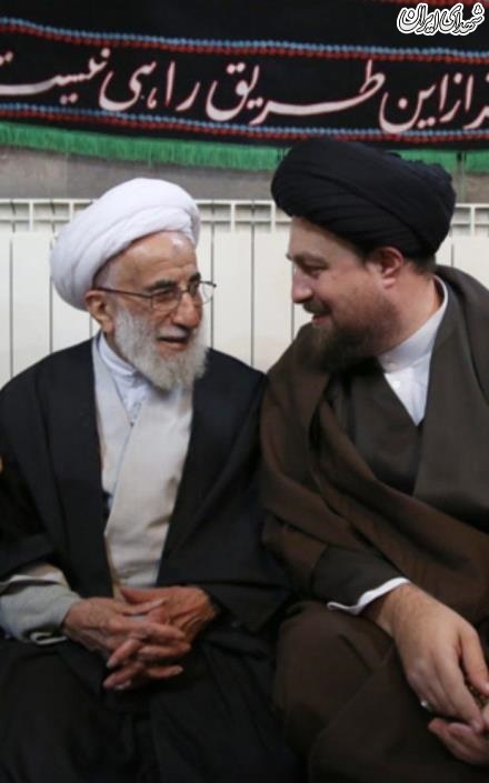 خوش و بش آیت الله جنتی و سید حسن خمینی + عکس