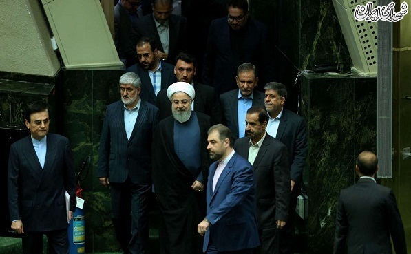 حضور رئیس جمهور روحانی در مجلس