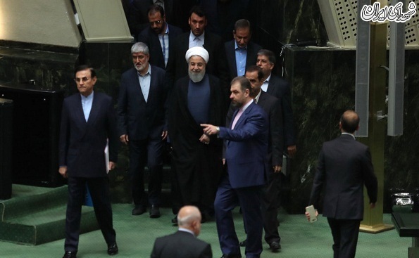 حضور رئیس جمهور روحانی در مجلس