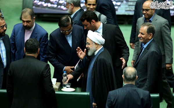 حضور رئیس جمهور روحانی در مجلس