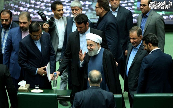 حضور رئیس جمهور روحانی در مجلس