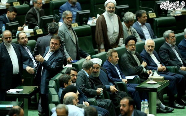 حضور رئیس جمهور روحانی در مجلس