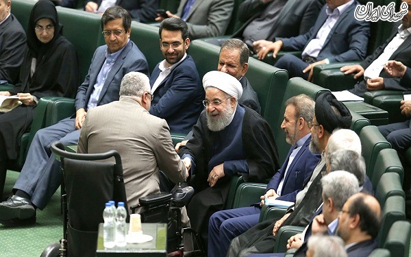 حضور رئیس جمهور روحانی در مجلس